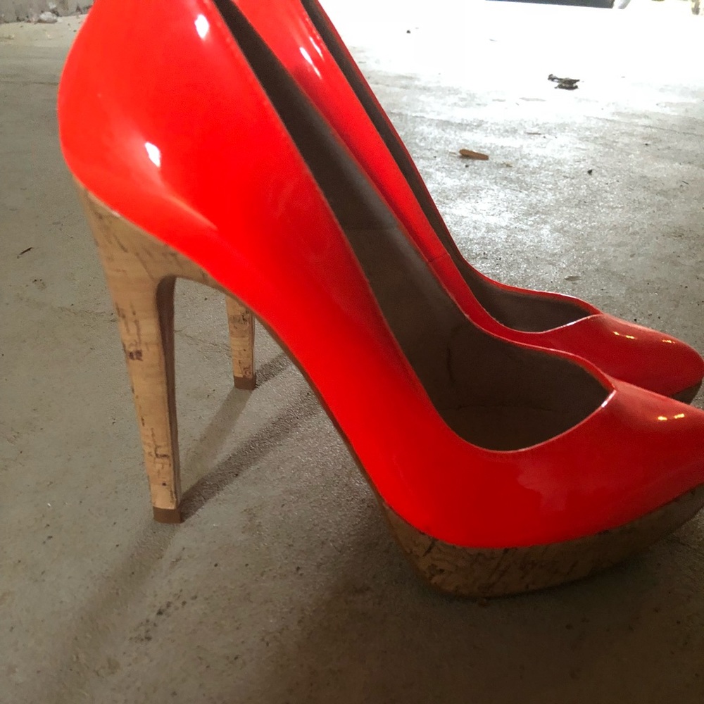 Neon pump heels